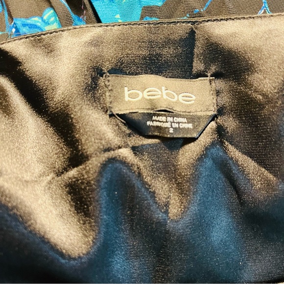 Bebe Black Floral Print High/Low Dress - Picture 8 of 10